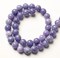 8MM 46PCS Lavender Purple Chalcedony Stone Loose Beads for Jewelry Making DIY Bracelet Necklace